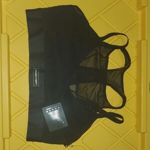Black Sheer Mesh Sports Bra